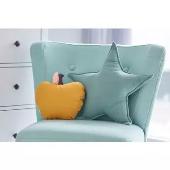 KraftKids декоративная подушка со звездой, муслин, синий Нил