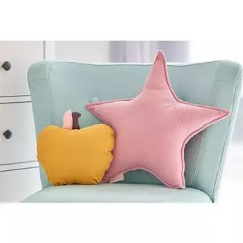 KraftKids декоративная подушка-звезда из муслина розового цвета