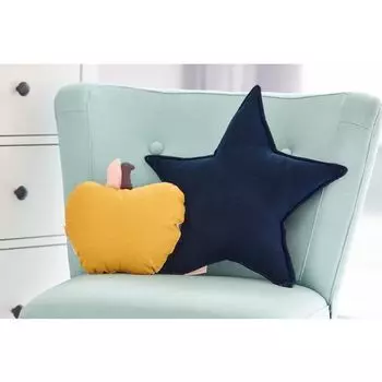 KraftKids декоративная подушка-звезда из муслина темно-синего цвета