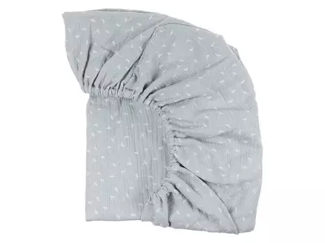KraftKids облегает лист муслина серого цвета одуванчиками. ф. матрас 120 х 60 см.