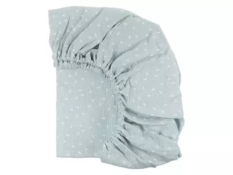 KraftKids облегает листовой муслин с мятными одуванчиками. ф. матрас 90 х 200 см.