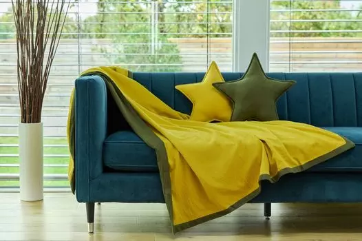 KraftKids покрывало двойное креп желто-горчичный