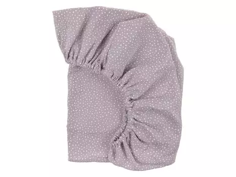 KraftKids приталенный лист муслина серого цвета в горошек. ф. матрас 140 х 70 см.