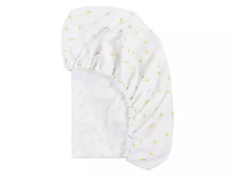 KraftKids приталенный лист муслина желтые лимоны подойдут. ф. матрас 120 х 60 см.
