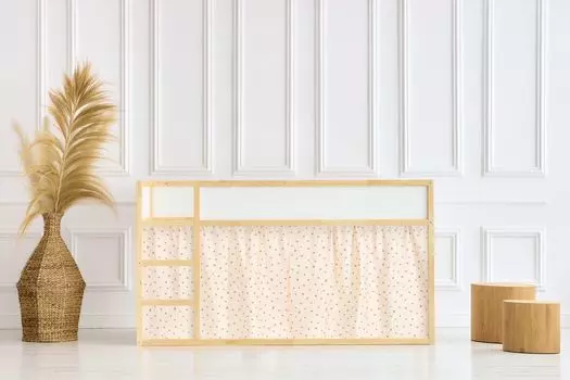 KraftKids занавески-чердаки муслиновая вишня муслиновая вишня два передних шарфа, красный