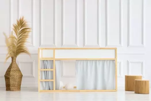 KraftKids занавески для кровати-чердака, двойной креп-серый, двойной креп-серый, два передних шарфа