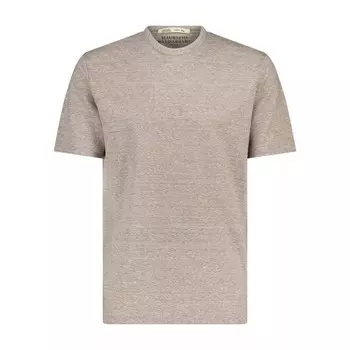 Крапчатая футболка из смеси льна и шерсти. Maurizio Baldassari, бежевый