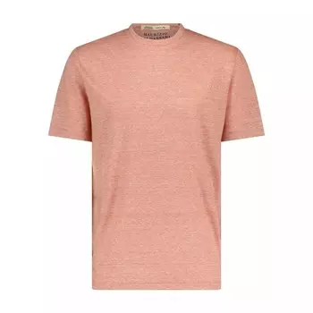 Крапчатая футболка из смеси льна и шерсти. Maurizio Baldassari, оранжевый