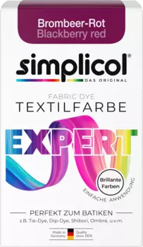 Краситель для текстиля Expert ежевика красный 150г Simplicol