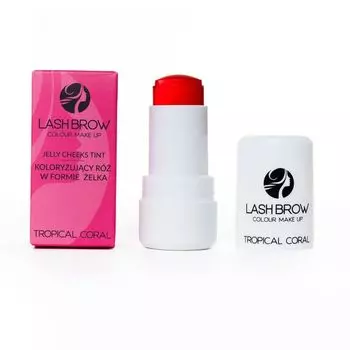 Краситель желейный розовый тропический коралл, 5 г Lash Brow Jelly cheeks tint, цвет tropical coral