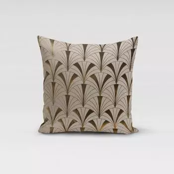 КРАСИВАЯ ЖИЗНЬ. Чехол на подушку Арт Деко бант натуральное золото металлик размер 70х70см (ВхШ) размер 70х70см (ВхШ) Schner-Leben