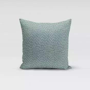 КРАСИВАЯ ЖИЗНЬ. Чехол на подушку Bayside в горошек мазки кистью мятно-белый размер 80х80см (ВхШ) размер 80х80см (ВхШ) Schner-Leben