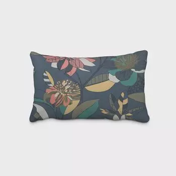 КРАСИВАЯ ЖИЗНЬ. Чехол на подушку большие цветы цветы листья серый разноцветный размер 60х80см (ВхШ) размер 60х80см (ВхШ) Schner-Leben
