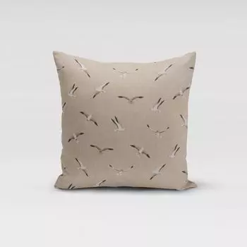 КРАСИВАЯ ЖИЗНЬ. Чехол на подушку чайки натуральный разные размеры размер 80х80см (ВхШ) размер 80х80см (ВхШ) Schner-Leben