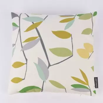 КРАСИВАЯ ЖИЗНЬ. Чехол на подушку Coco Lemonade листья серо-зелено-желтый 40x Schner-Leben