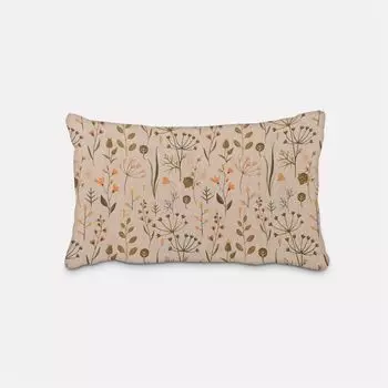 КРАСИВАЯ ЖИЗНЬ. Чехол на подушку цветы и травы натуральный желтый зеленый размер 60х80см (ВхШ) размер 60х80см (ВхШ) Schner-Leben