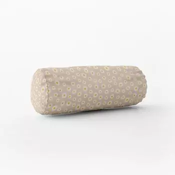 КРАСИВАЯ ЖИЗНЬ. Чехол на подушку цветы ромашки натуральный белый размер 15x40см (xW) валик для шеи 15x40см (xW) размер валик для шеи Schner-Leben