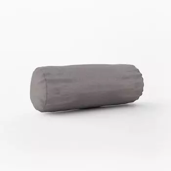 КРАСИВАЯ ЖИЗНЬ. Чехол на подушку для улицы, однотонный, серый, разные размеры, размер 15x40 см (xW), размер шейного валика 15x40 см (xW), размер шейного валика Schner-Leben