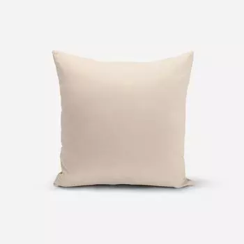 КРАСИВАЯ ЖИЗНЬ. Чехол на подушку для улицы, однотонный кремовый, разные размеры, размер 70x70см (ВxШ) 70x70см (ВxШ) размер Schner-Leben