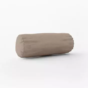 КРАСИВАЯ ЖИЗНЬ. Чехол на подушку для улицы, однотонный, серо-коричневый, разные размеры, размер 15х40 см (xШ), размер шейного валика 15x40 см (xШ), размер шейного валика Schner-Leben