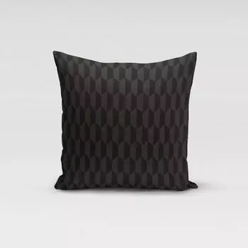 КРАСИВАЯ ЖИЗНЬ. Чехол на подушку для улицы, трапеция в стиле ретро, черный, серый, размер 80х80см (ВхШ), размер 80х80см (ВхШ) Schner-Leben