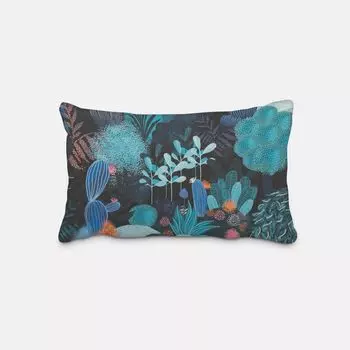 КРАСИВАЯ ЖИЗНЬ. Чехол на подушку Фантазия деревья кактусы синий розовый размер 60х80см (ВхШ) размер 60х80см (ВхШ) Schner-Leben