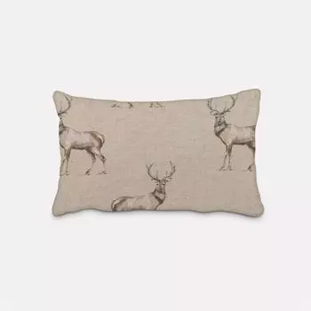 КРАСИВАЯ ЖИЗНЬ. Чехол на подушку Fryett`s Country House олень натуральный коричневый размер 60х80см (ВхШ) размер 60х80см (ВхШ) Schner-Leben