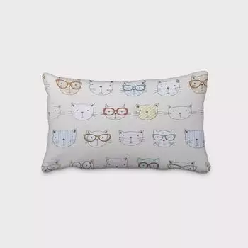 КРАСИВАЯ ЖИЗНЬ. Чехол на подушку Fryett`s Cool Cats кошки натуральный размер 60х80см (ВхШ) размер 60х80см (ВхШ) Schner-Leben