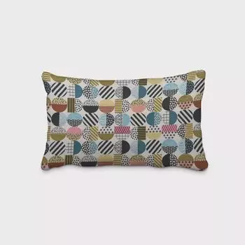 КРАСИВАЯ ЖИЗНЬ. Чехол на подушку геометрические круги белый черный разноцветный размер 60х80см (ВхШ) размер 60х80см (ВхШ) Schner-Leben