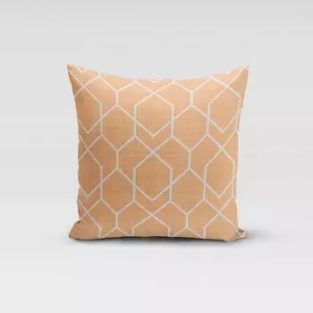 КРАСИВАЯ ЖИЗНЬ. Чехол на подушку геометрия шестиугольник желтый бежевый разные размеры размер 70х70см (ВхШ) размер 70х70см (ВхШ) Schner-Leben