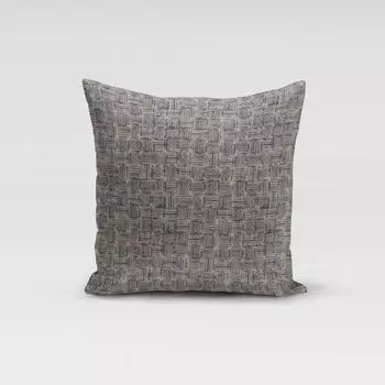 КРАСИВАЯ ЖИЗНЬ. Чехол на подушку индиго из ротанговой ткани в клетку, синий размер 70x70см (ВxШ) Размер 70x70см (ВxШ) Schner-Leben