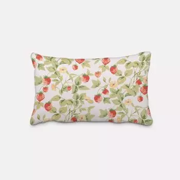 КРАСИВАЯ ЖИЗНЬ. Чехол на подушку из хлопка gariguette клубника белый размер ro 60х80см (ВхШ) размер 60х80см (ВхШ) Schner-Leben