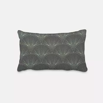 КРАСИВАЯ ЖИЗНЬ. Чехол на подушку из хлопкового веера темно-синего цвета минимальный размер 60х80см (ВхШ) размер 60х80см (ВхШ) Schner-Leben