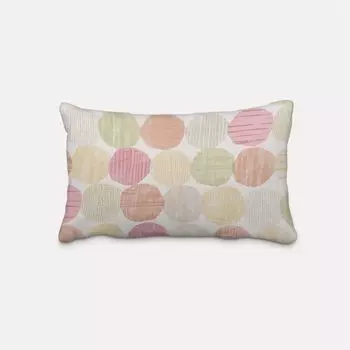 КРАСИВАЯ ЖИЗНЬ. Чехол на подушку Камни камни круги белый красный оранжевый зеленый размер 60х80см (ВхШ) размер 60х80см (ВхШ) Schner-Leben