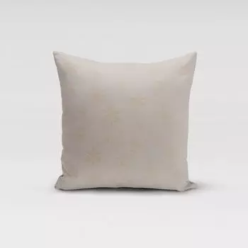 КРАСИВАЯ ЖИЗНЬ. Чехол на подушку кристаллы льда бежевый золотой размер 70х70см (ВхШ) размер 70х70см (ВхШ) Schner-Leben