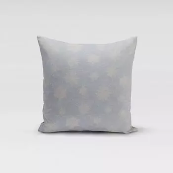 КРАСИВАЯ ЖИЗНЬ. Чехол на подушку кристаллы льда светло-голубой, серебристый, бежевый размер 80х80см (ВхШ) размер 80х80см (ВхШ) Schner-Leben