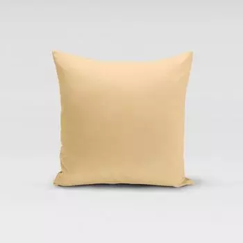 КРАСИВАЯ ЖИЗНЬ. Чехол на подушку льняной однотонный пастельно-желтый, разные размеры, размер 70x70см (ВxШ) 70x70см (ВxШ) размер Schner-Leben
