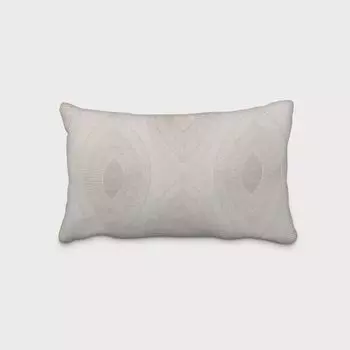 КРАСИВАЯ ЖИЗНЬ. Чехол на подушку льняные листья геометрический экрю белый размер 60х80см (ВхШ) размер 60х80см (ВхШ) Schner-Leben