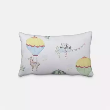 КРАСИВАЯ ЖИЗНЬ. Чехол на подушку Ламарама ламы, панды и воздушные шары размер 30х50см (ВхШ) размер 30х50см (ВхШ) Schner-Leben
