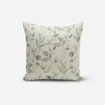 КРАСИВАЯ ЖИЗНЬ. Чехол на подушку Любитель растений на открытом воздухе Листья Ветки Акварель Размер 70x70 см (ВxШ) Размер 70x70 см (ВxШ) Schner-Leben