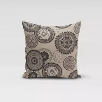 КРАСИВАЯ ЖИЗНЬ. Чехол на подушку мандалы натуральный серый разные размеры размер 80х80см (ВхШ) размер 80х80см (ВхШ) Schner-Leben