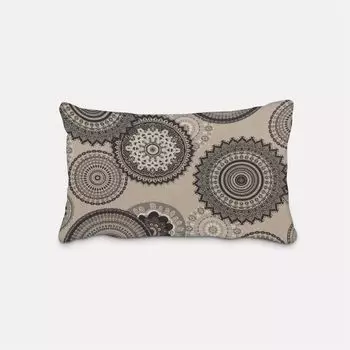 КРАСИВАЯ ЖИЗНЬ. Чехол на подушку мандалы натуральный серый разные размеры размер 40х60см (ВхШ) размер 40х60см (ВхШ) Schner-Leben