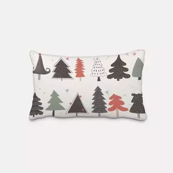 КРАСИВАЯ ЖИЗНЬ. Чехол на подушку Merry Christmas Christmas Tree экрю черный размер 60x80см (ВxШ) размер 60x80см (ВxШ) Schner-Leben