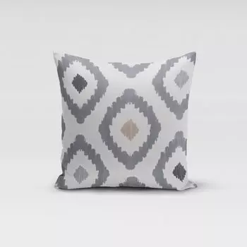 КРАСИВАЯ ЖИЗНЬ. Чехол на подушку Mira Diamond Brush Brush Cream Grey Black Размер 70x70см (ВxШ) Размер 70x70см (ВxШ) Schner-Leben