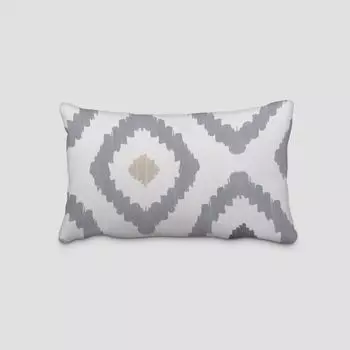 КРАСИВАЯ ЖИЗНЬ. Чехол на подушку Mira Diamond Brush Мазок кремово-серый черный размер 60х80см (ВхШ) размер 60х80см (ВхШ) Schner-Leben