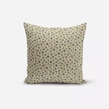 КРАСИВАЯ ЖИЗНЬ. Чехол на подушку Монстера с листьями натурального зеленого цвета Размер 70х70см (ВхШ) Размер 70х70см (ВхШ) Schner-Leben