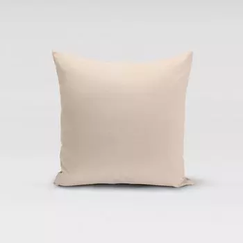 КРАСИВАЯ ЖИЗНЬ. Чехол на подушку однотонный кремовый, льняной, разные размеры, размер 80x80см (ВxШ) Размер 80x80см (ВxШ) Schner-Leben