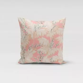 КРАСИВАЯ ЖИЗНЬ. Чехол на подушку Пампас Трава Пампас трава розовый бежевый размер 70х70см (ВхШ) размер 70х70см (ВхШ) Schner-Leben