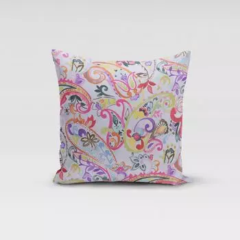 КРАСИВАЯ ЖИЗНЬ. Чехол на подушку пейсли белый разноцветный разные размеры размер 80х80см (ВхШ) размер 80х80см (ВхШ) Schner-Leben