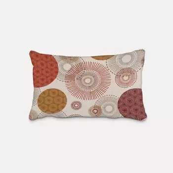 КРАСИВАЯ ЖИЗНЬ. Чехол на подушку полуальварес круги орнамент натуральный красный oc размер 40х60см (ВхШ) размер 40х60см (ВхШ) Schner-Leben